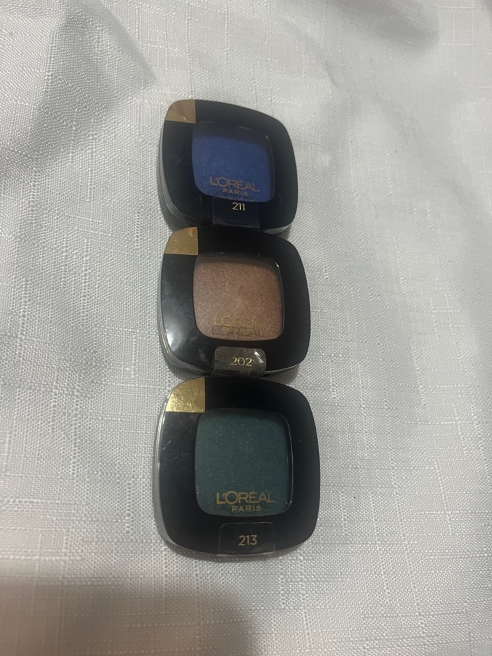 L’Oreal Single Eyeshadow Trio - Navy, Bronze, Teal
